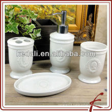 Embossed White Ceramic Bath Product